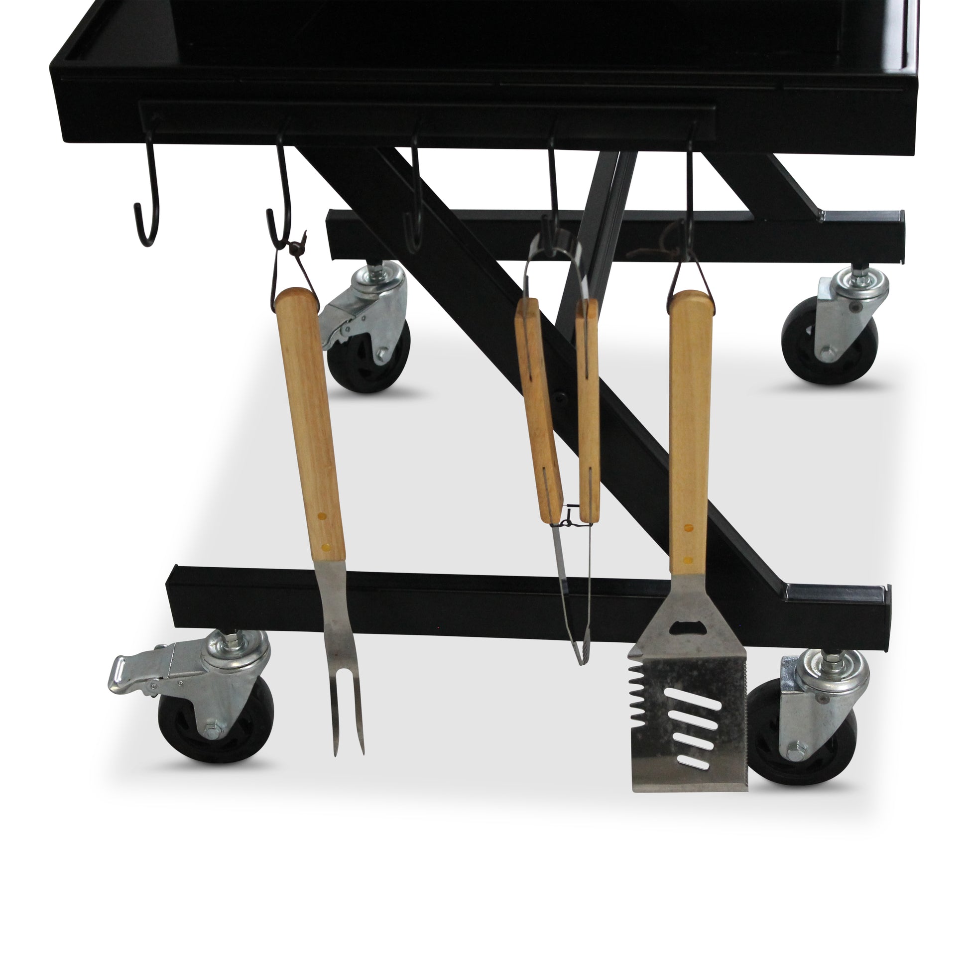 Magnetic Hanger with 3-Piece Tool Set, bw cooking