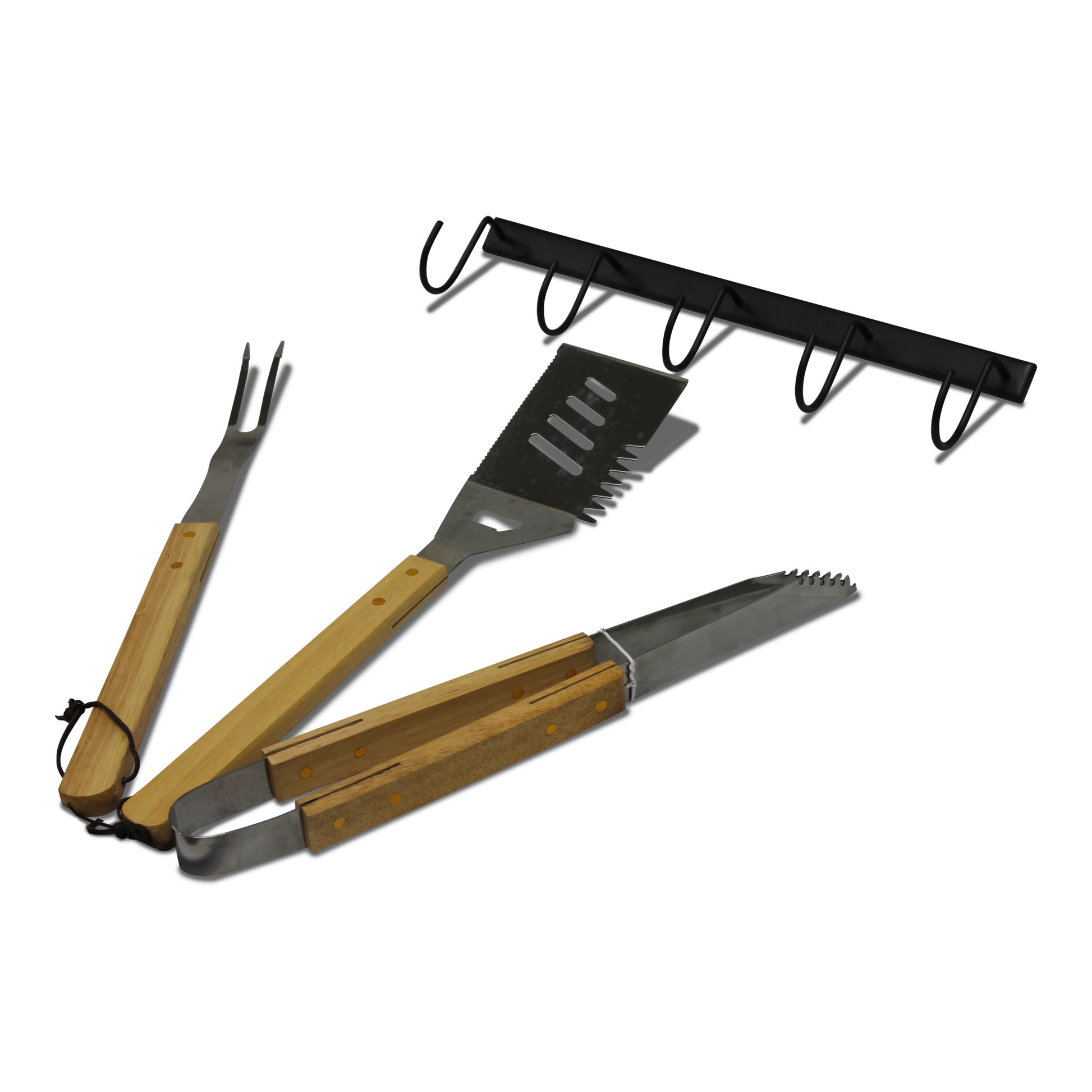 Magnetic Hanger with 3-Piece Tool Set, bw cooking